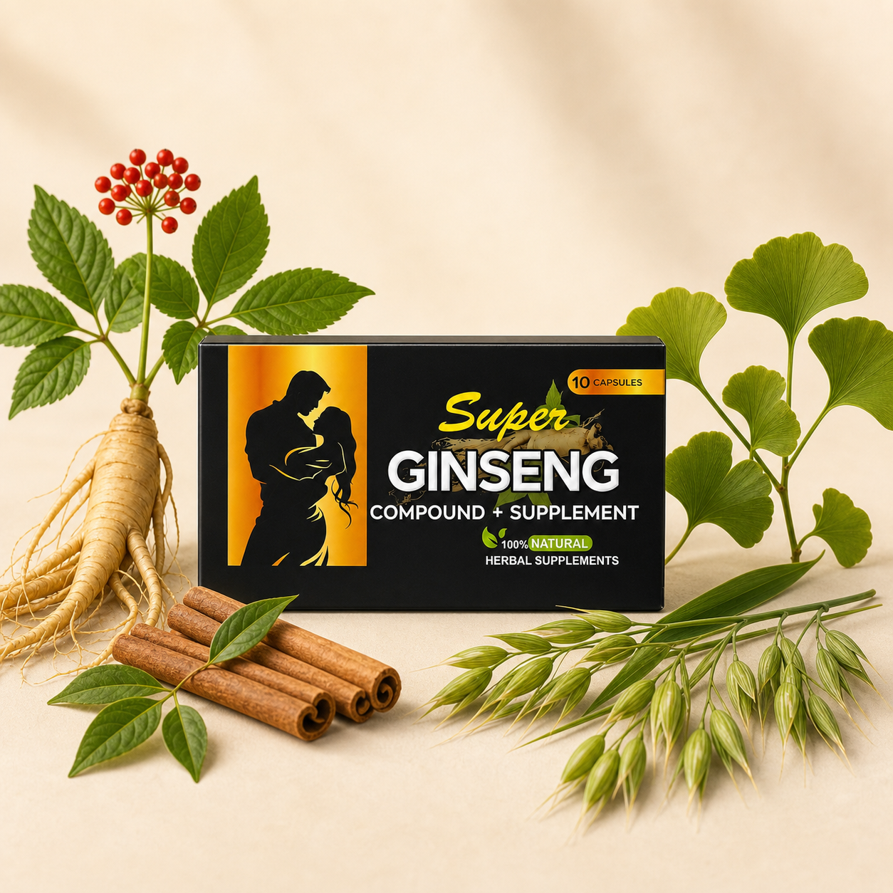 KS Herbals product with ginseng, cinnamon, and botanical ingredients