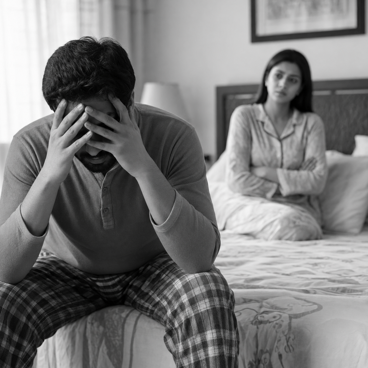 Pakistani man feeling low daily energy during a demanding day